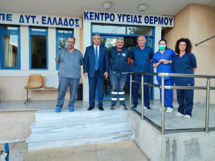 Στο Κέντρο Υγείας Θέρμου ο Διοικητής της 6ης ΥΠΕ Γιάννης Καρβέλης