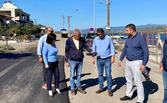 Επιθεώρηση των έργων οδοποιίας από κλιμάκιο εκπροσώπων της Περιφέρειας και του Δήμου Αμφιλοχίας