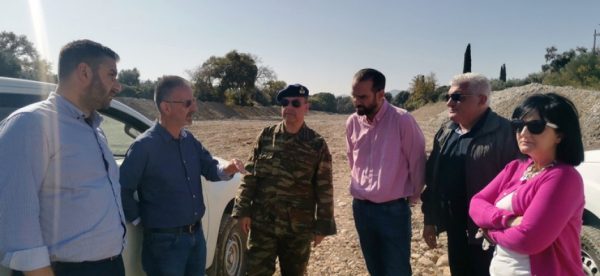 Στην μεγάλη αντιπλημμυρική παρέμβαση, στην Ερμίτσα, ο Φαρμάκης