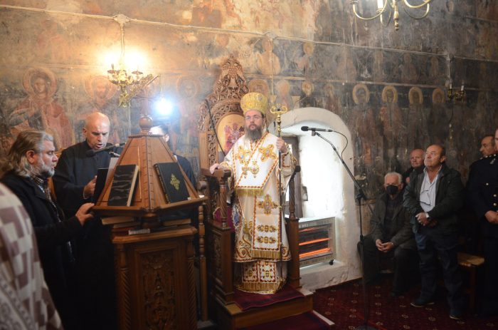 Ο Μητροπολίτης Αιτωλίας και Ακαρνανίας  στην Ιερά Μονή Αγίου Νικολάου Κατούνας