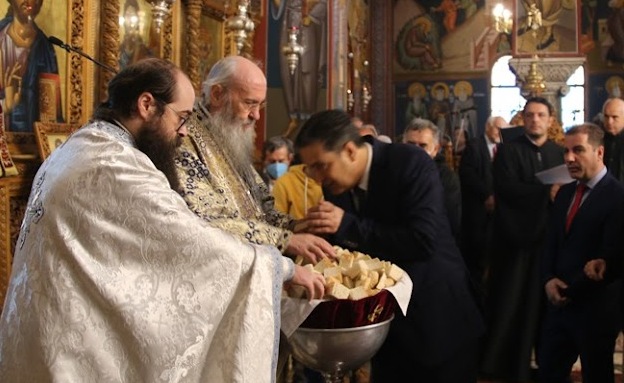 Σύσκεψη του Ναυπάκτου Ιερόθεου με το δήμαρχο για την υποδοχή του νέου Mητροπολίτη στο Αγρίνιο