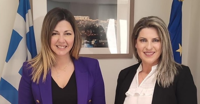 Συνάντηση Σοφίας Ζαχαράκη με την Χρυσούλα Τασολάμπου