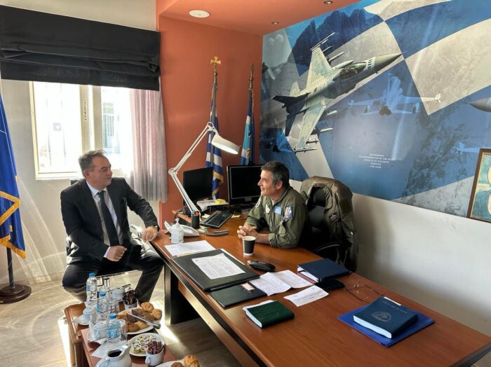 Επίσκεψη Δημήτρη Κωνσταντόπουλου στο Στρατιωτικό Αεροδρόμιο Ακτίου