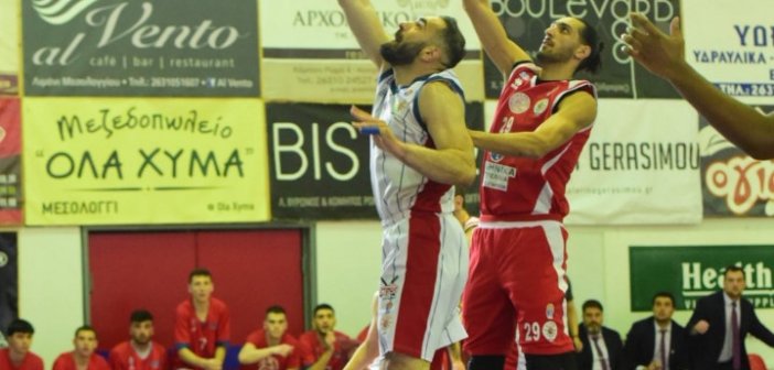 Στον «τελικό» των playout, ο Χαρίλαος Τρικούπης νίκησε με 64-56 τον Αίαντα Ευόσμου στο Μεσολόγγι