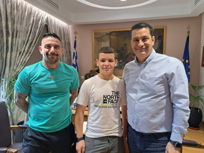 Με τον Γιώργο Παπαναστασίου συναντήθηκε ο μικρός αθλητής Γιώργος Παπαθανάσης