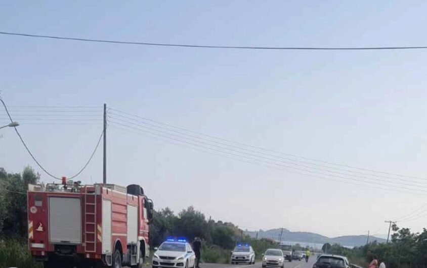 Σοβαρό τροχαίο με τραυματισμό κοντά στη Ι. Μ. Αγ. Ελεούσας Αιτωλικού