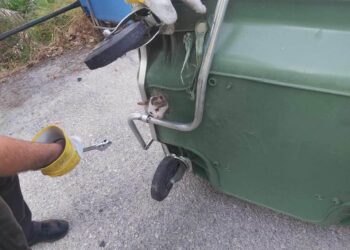 Πλήρωμα απορριμματοφόρου του Δήμου Αγρινίου διασώζει εγκλωβισμένο γατάκι
