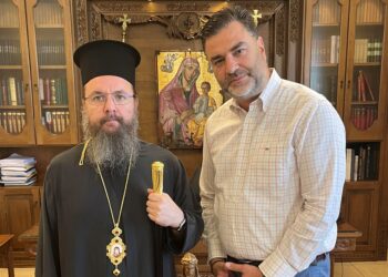 Τον  Μητροπολίτη Αιτωλίας και Ακαρνανίας επισκέφθηκε ο υποψήφιος Περιφερειάρχης Δυτικής Ελλάδας Σπ.Σκιαδαρέσης