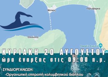 Διοργάνωση 2ου κολυμβητικού διάπλου «Μύλος Κάστρο Καλάμου (Μπένελόρδου) – Φάρος Μύτικα»