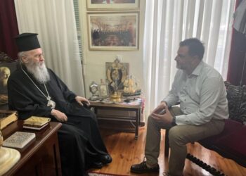 Με τον Σεβασμιώτατο Μητροπολίτη Ναυπάκτου και Αγίου Βλασίου κ. Ιερόθεο συναντήθηκε ο Σπύρος Σκιαδαρέσης