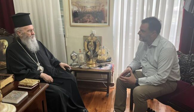 Με τον Σεβασμιώτατο Μητροπολίτη Ναυπάκτου και Αγίου Βλασίου κ. Ιερόθεο συναντήθηκε ο Σπύρος Σκιαδαρέσης