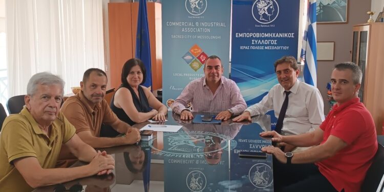 Η διοίκηση του Εμποροβιομηχανικού Συλλόγου Μεσολογγίου συναντήθηκε με τον υποψήφιο Περιφερειάρχη ΔΕ Κώστα Καρπέτα