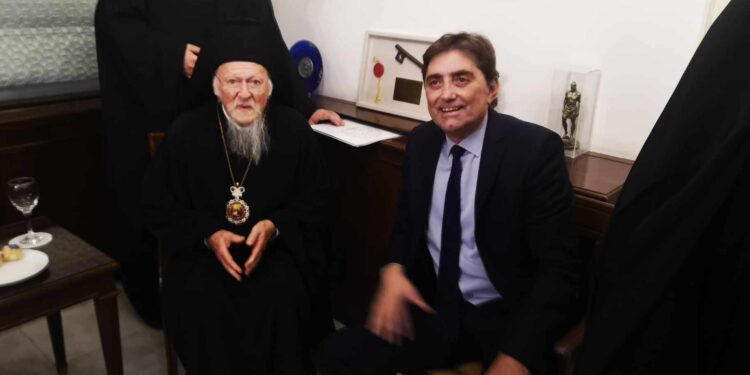 Συνάντηση του Κώστα Καρπέτα, με τον Οικουμενικό Πατριάρχη κ.κ. Βαρθολομαίο