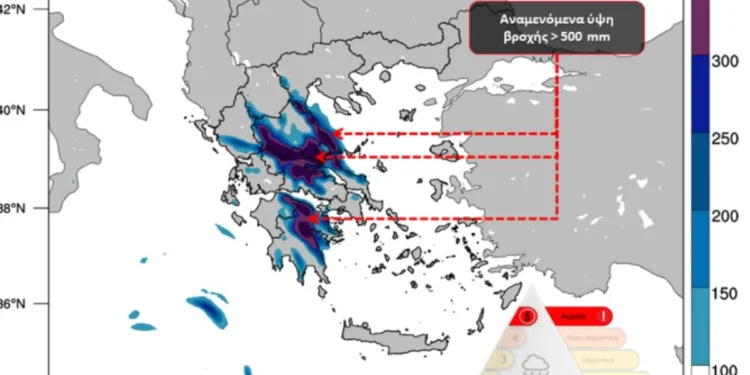 Meteo: Θα πέσουν ακόμα και 700 χιλιοστά βροχή! Ποιες περιοχές επηρεάζονται