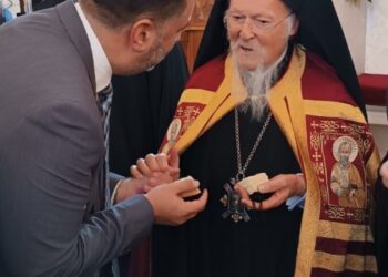 Συνάντηση Σπύρου Σκιαδαρέση με τον Οικουμενικό Πατριάρχη κ.κ. Βαρθολομαίο