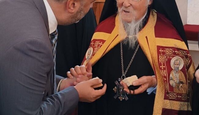 Συνάντηση Σπύρου Σκιαδαρέση με τον Οικουμενικό Πατριάρχη κ.κ. Βαρθολομαίο