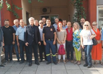 Ο Δ. Τραπεζιώτης σε Πυροσβεστική , Δικαστικό Μέγαρο, Αστυνομία και στο κέντρο της πόλης