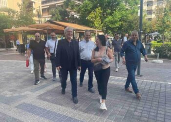 Περιοδεία Τραπεζιώτη στην πόλη του Αγρινίου