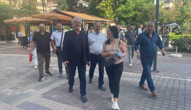 Περιοδεία Τραπεζιώτη στην πόλη του Αγρινίου