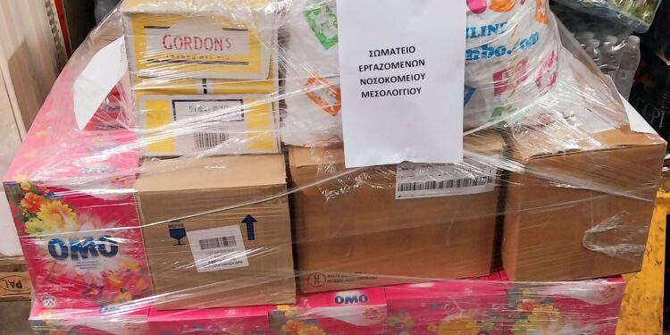 Το Σωματείο Εργαζομένων Νοσοκομείου Μεσολογγίου έστειλε βοήθεια στους πλημμυροπαθείς της Θεσσαλίας