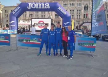 Ο Αγρινιώτης Νίκος Σταμούλης με την εθνική ομάδα στα 10χμ στο πανευρωπαϊκό meeting U23 Corsa de castelli στην Ιταλία