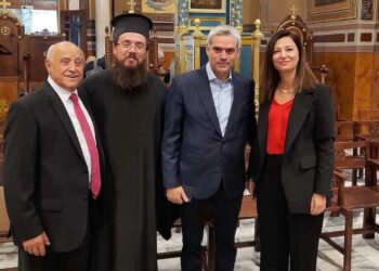 Καραγκούνης και Βεργίνης  στη χειροτονία επισκόπου Τανάγρας Αποστόλου