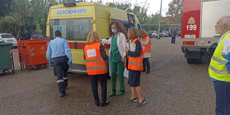 Επιχειρησιακή άσκηση για σεισμό και στο νοσοκομείο Μεσολογγίου