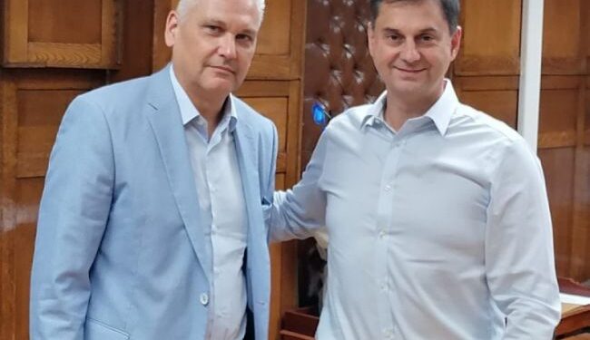 Συνάντηση Φωκίωνα Ζαΐμη με τον Υφυπουργό Οικονομικών Χάρη Θεοχάρη