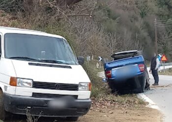 Kι άλλο τροχαίο στην Ε.Ο. Αγρινίου-Καρπενησίου- σήμερα τούμπαρε όχημα στη Ποταμούλα