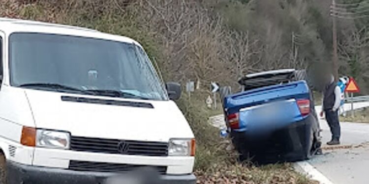 Kι άλλο τροχαίο στην Ε.Ο. Αγρινίου-Καρπενησίου- σήμερα τούμπαρε όχημα στη Ποταμούλα