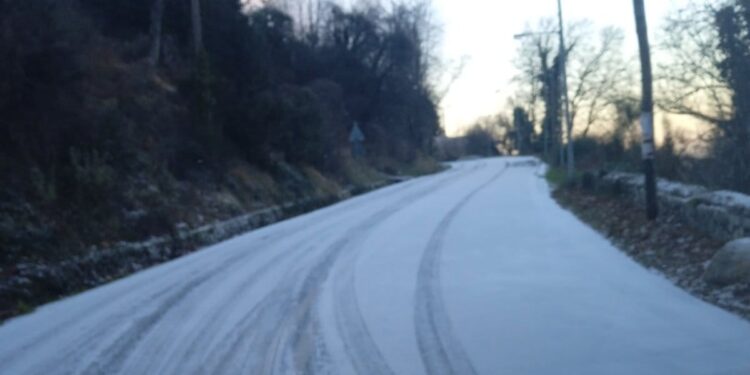 Χιόνισε στο Αγιο Βλάσιο Αγρινίου