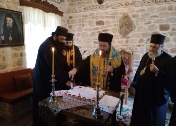 Κοπή Βασιλόπιττας στην Ιερά Μονή Εισοδίων της Θεοτόκου Μυρτιάς Θέρμου