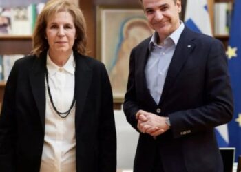 Η Εύη Χριστοφιλοπούλου στη Νέα Δημοκρατία