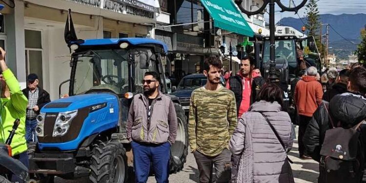 Δυναμική κινητοποίηση αγροτών στο Μεσολόγγι
