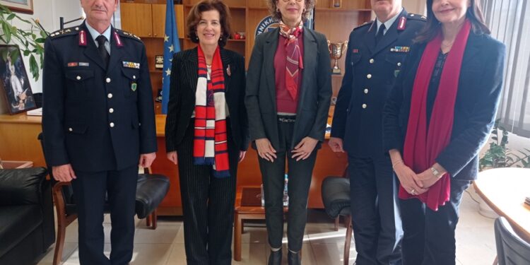 Η Πρέσβειρα της Γαλλίας  στη Γενική Περιφερειακή Αστυνομική Διεύθυνση Δυτικής Ελλάδας