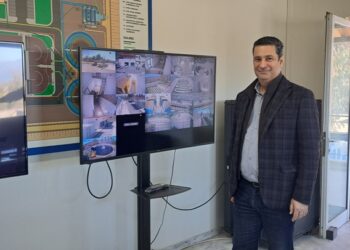 Επίσκεψη Παπαναστασίου στο έργο της αντικατάστασης του Κεντρικού Αγωγού Υδροδότησης του Δήμου Αγρινίου
