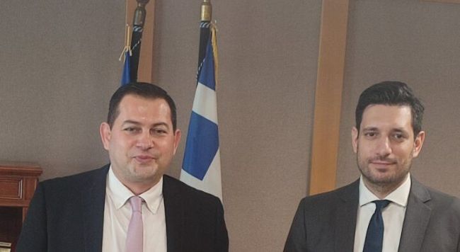Συνάντηση του Βασιλόπουλου με τον υφυπουργό Ψηφιακής Διακυβέρνησης Κ .Κυρανάκη