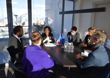 Συνάντηση του Νεκτάριου Φαρμάκη με την Πρέσβη της Γαλλίας