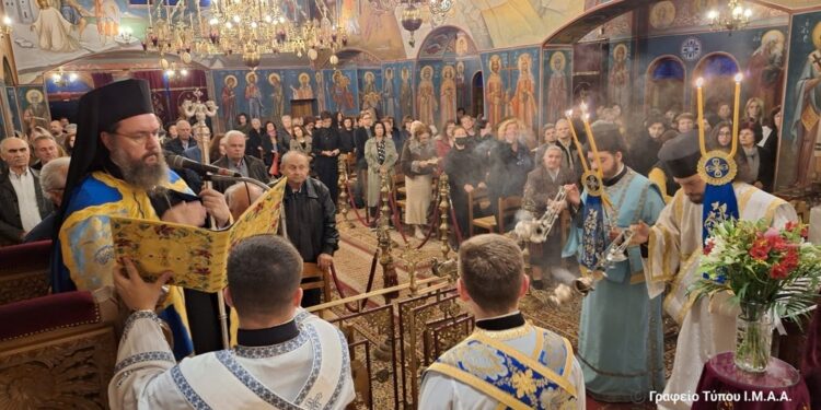 Η Β’ Στάση των Χαιρετισμών της Παναγίας στην Αγία Παρασκευή Αγρινίου