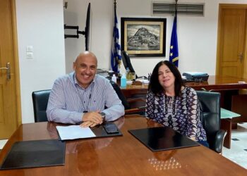Τη νέα Προϊσταμένη της Εφορείας Αρχαιοτήτων Φ. Σαράντη υποδέχθηκε στο Δημαρχείο ο Δήμαρχος Β. Γκίζας