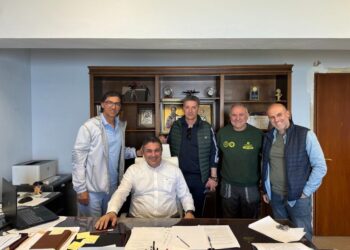 Ο  πρώην διεθνής ποδοσφαιριστής Γιώργος Αμανατίδης στο δημαρχείο Ακτίου-Βόνιτσας