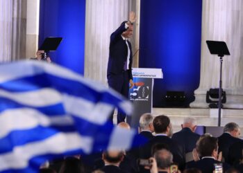 «Να ξανακάνουμε μπλε όλη την Ελλάδα στις ευρωεκλογές της 9ης Ιουνίου» κάλεσε τους πολίτες ο Κυριάκος Μητσοτάκης, στο 15ο συνέδριο του κόμματος