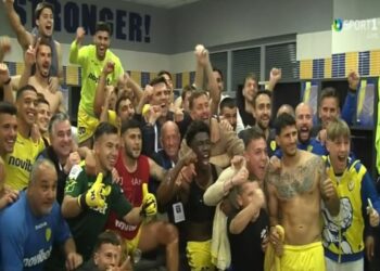 Παναιτωλικός: Το ξέφρενο πάρτι των παικτών στα αποδυτήρια για την παραμονή