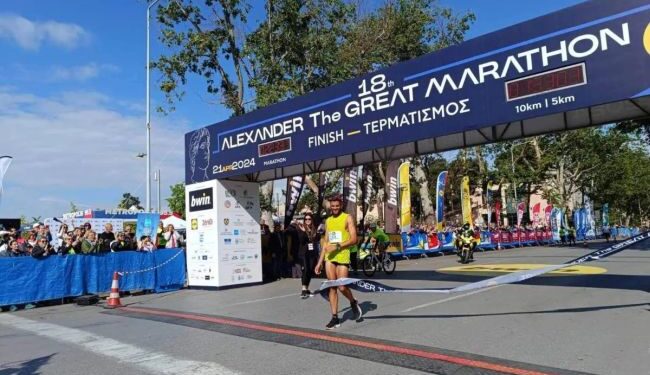 Νικητής με ρεκόρ στον 18ο Μαραθώνιο Μέγας Αλέξανδρος ο Φώτης Ζησιμόπουλος