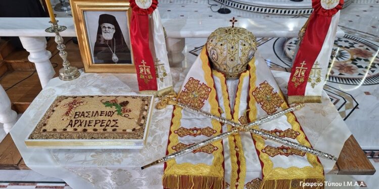 Μεσάριστα, Ναός Αγίου Νικολάου, Ετήσιο Μνημόσυνο Επισκόπου Αρίστης Βασιλείου-οφφίκιο Αρχιμανδρίτου στον π. Αναστάσιο Σπυρόπουλο