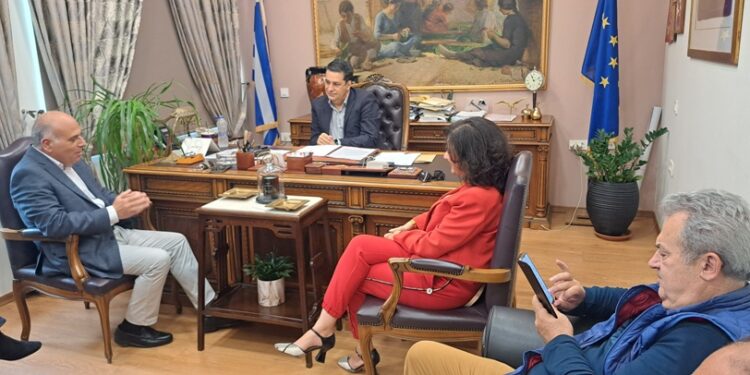 Συνάντηση Γιώργου Παπαναστασίου με τον Νίκο Στέφο,  υποψήφιο Ευρωβουλευτή της  ΝΔ
