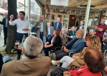 Ο υποψήφιος ευρωβουλευτής με το ΠΑΣΟΚ Κώστας Τσουκαλάς στο Αγρίνιο (φωτο-βιντεο)