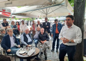 Ο υποψήφιος ευρωβουλευτής με το ΠΑΣΟΚ Κώστας Τσουκαλάς στο Αγρίνιο (φωτο-βιντεο)