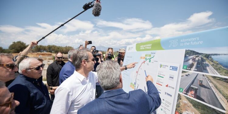 Επίσκεψη Κ. Μητσοτάκη στο εργοτάξιο του Οδικού Άξονα Πατρών – Πύργου