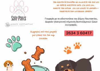 Ναύπακτος| Στις 11 Μαΐου μπορείς και εσύ να υιοθετήσεις ένα ζώο συντροφιάς!